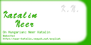 katalin neer business card